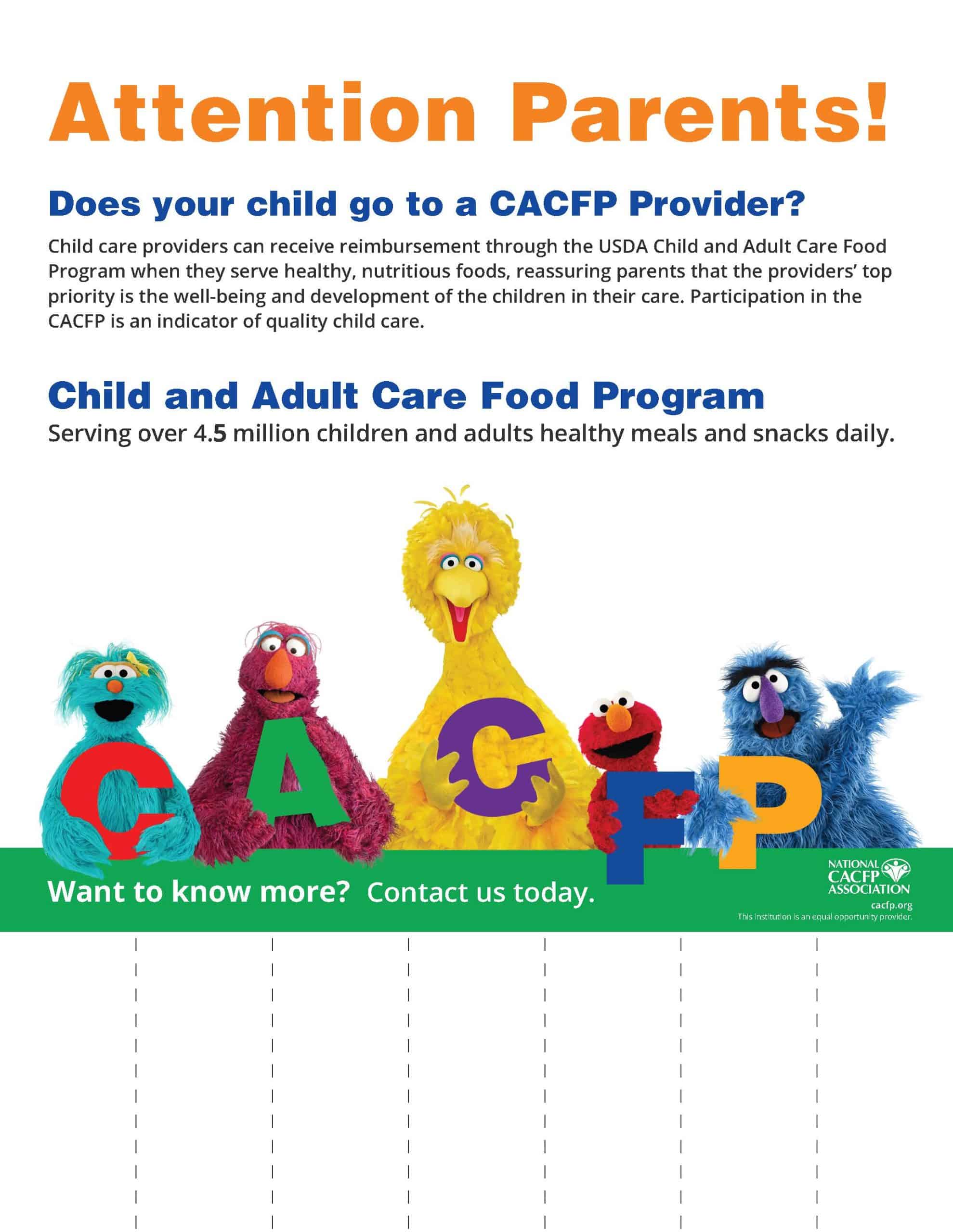 Child & Adult Care Food Program - BROC
